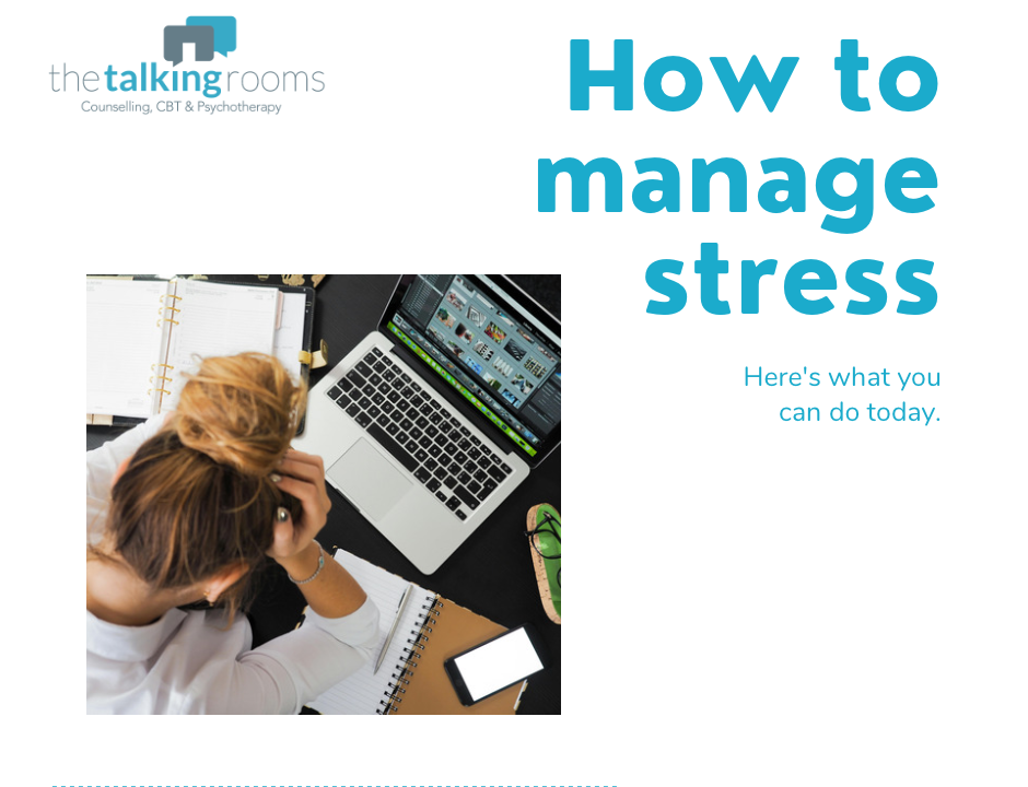 Woman trying to manage her stress.